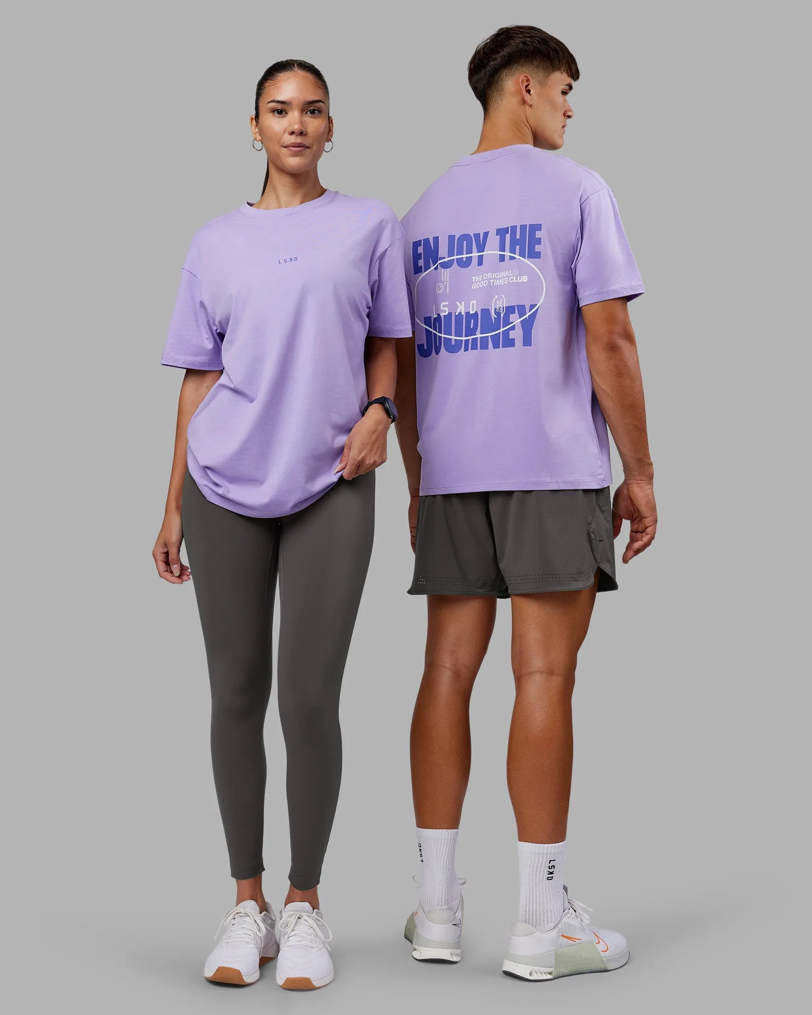regular but not boring Be Yourself FLXCotton Tee Oversize - Violet Ray-Royal Purple