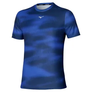 Mizuno Men's Core Graphic Tee in Reflex Blue SS25 Breathable Wearable sports activity