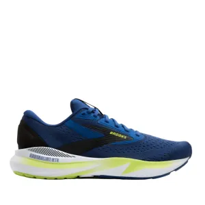 Cushioned Insole stretchy - material shoes Brooks Men's Adrenaline GTS 24 Running Shoes in Navy Pony/Black/Acid Lime AW25