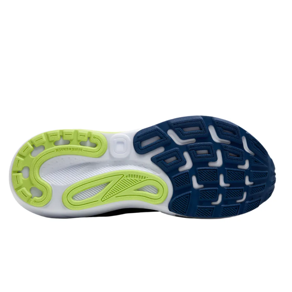 Brooks Men's Adrenaline GTS 24 Running Shoes in Navy Pony/Black/Acid Lime AW25 swimmers' shoes professional runner's shoe option