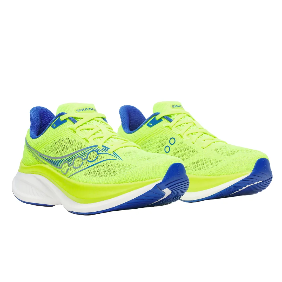 Compression Mesh Ventilation Saucony Men's Endorphin Speed 5 Running Shoes in Citron/Lapis - Online Exclusive