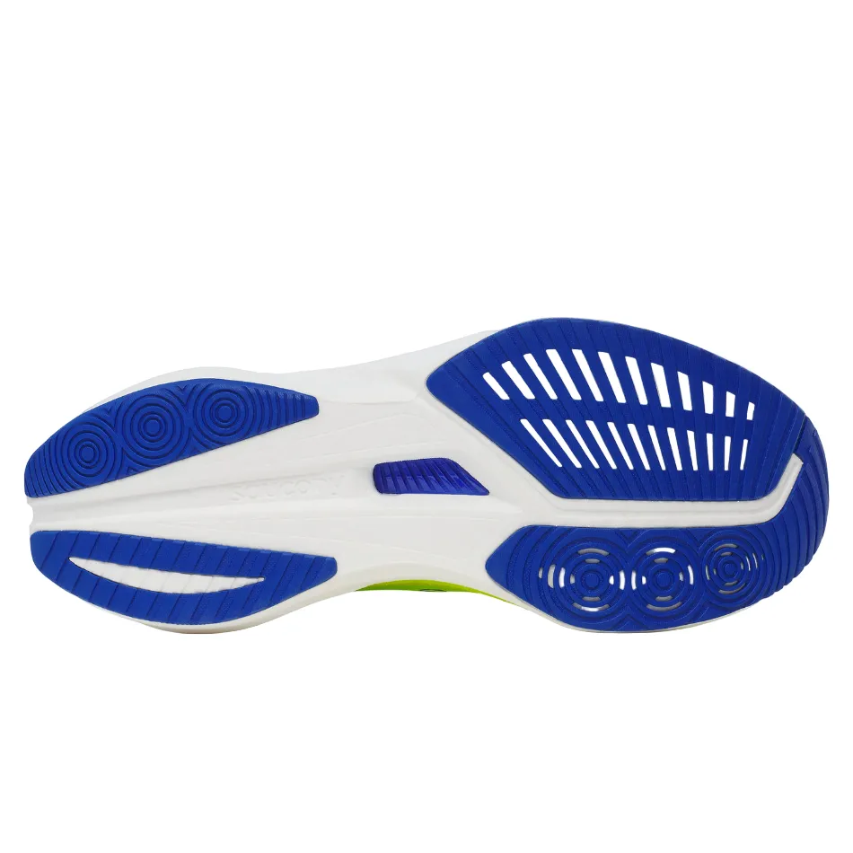 Light - up Foot Arch Support Saucony Men's Endorphin Speed 5 Running Shoes in Citron/Lapis - Online Exclusive