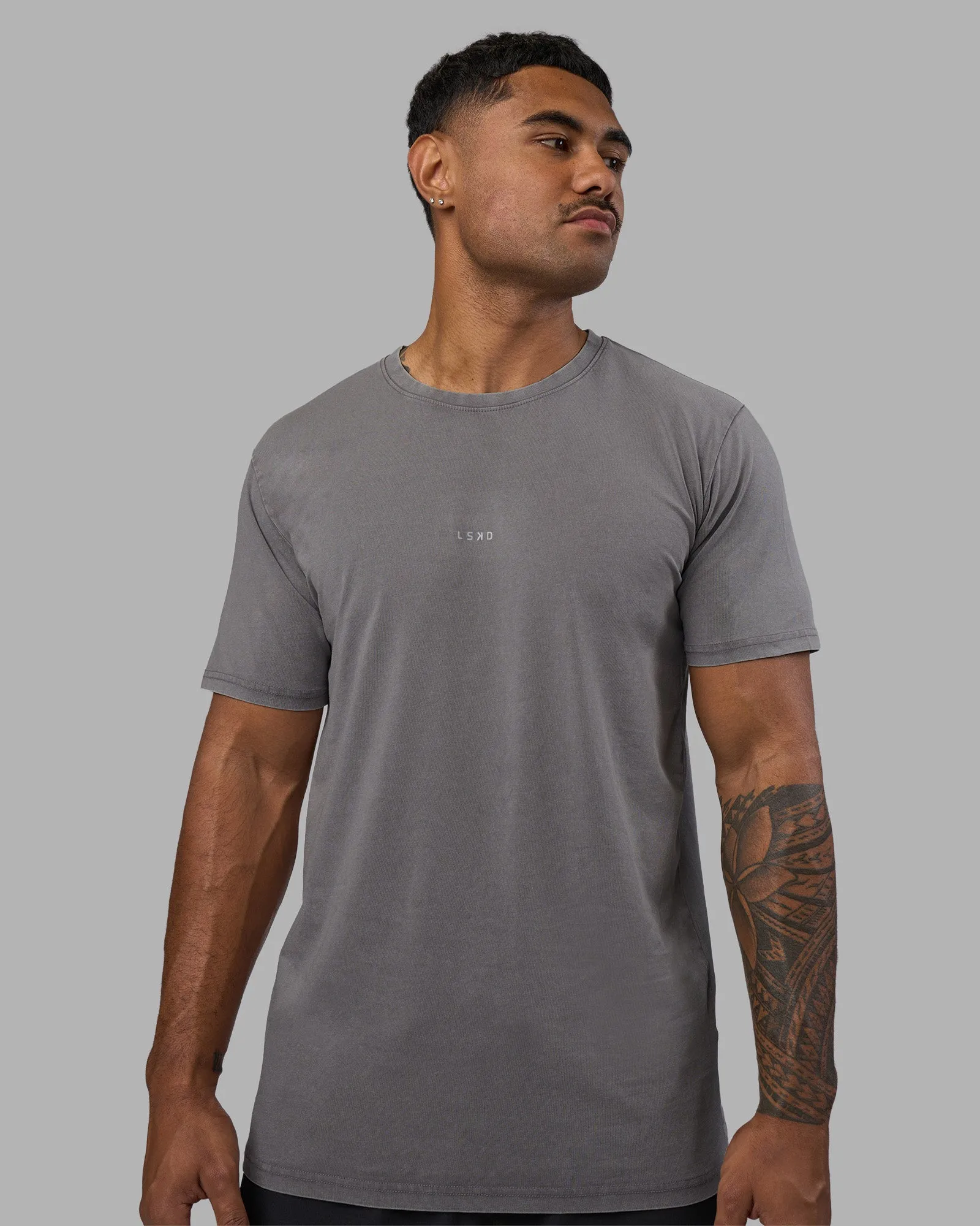 NonIronTechnology Neutral Color Base FLXCotton Tee - Storm Front Washed