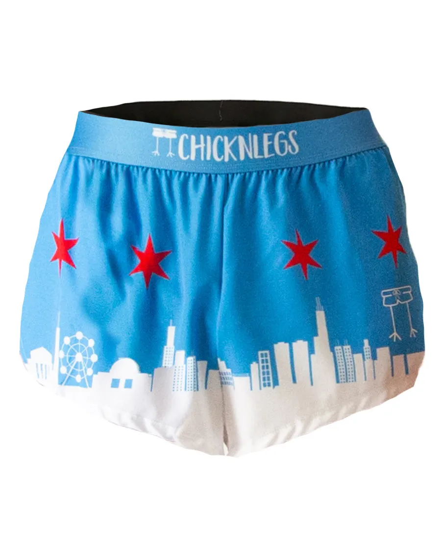 Casual Flex dance clothing Men's Chicago Skyline 2" Split Shorts