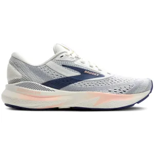 Brooks Women's Adrenaline GTS 24 Wide Fit Running Shoes Grey / Blue Ribbon / Peach Impact Support indoor track running gear