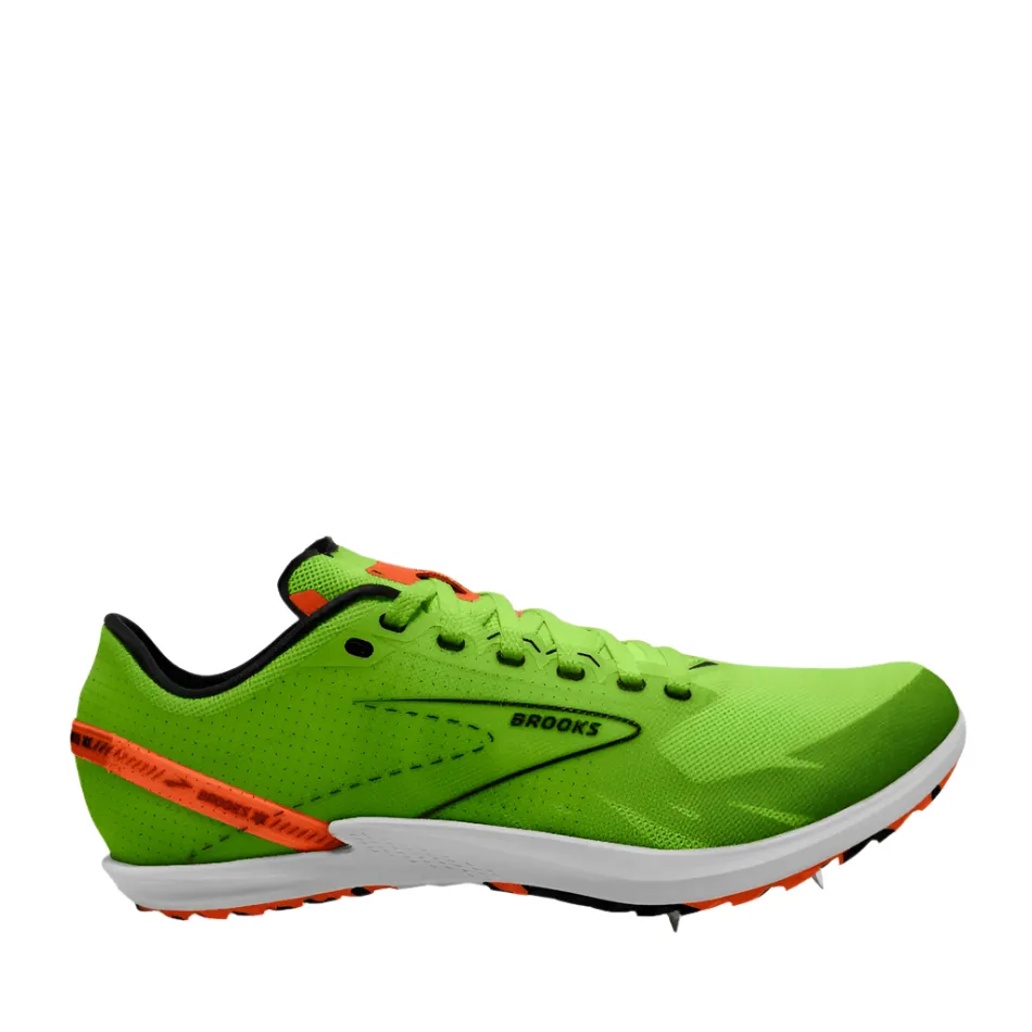 Thermal Regulation Liner Brooks Unisex Draft XC Running Shoes Green Gecko/Red Orange/White AW24