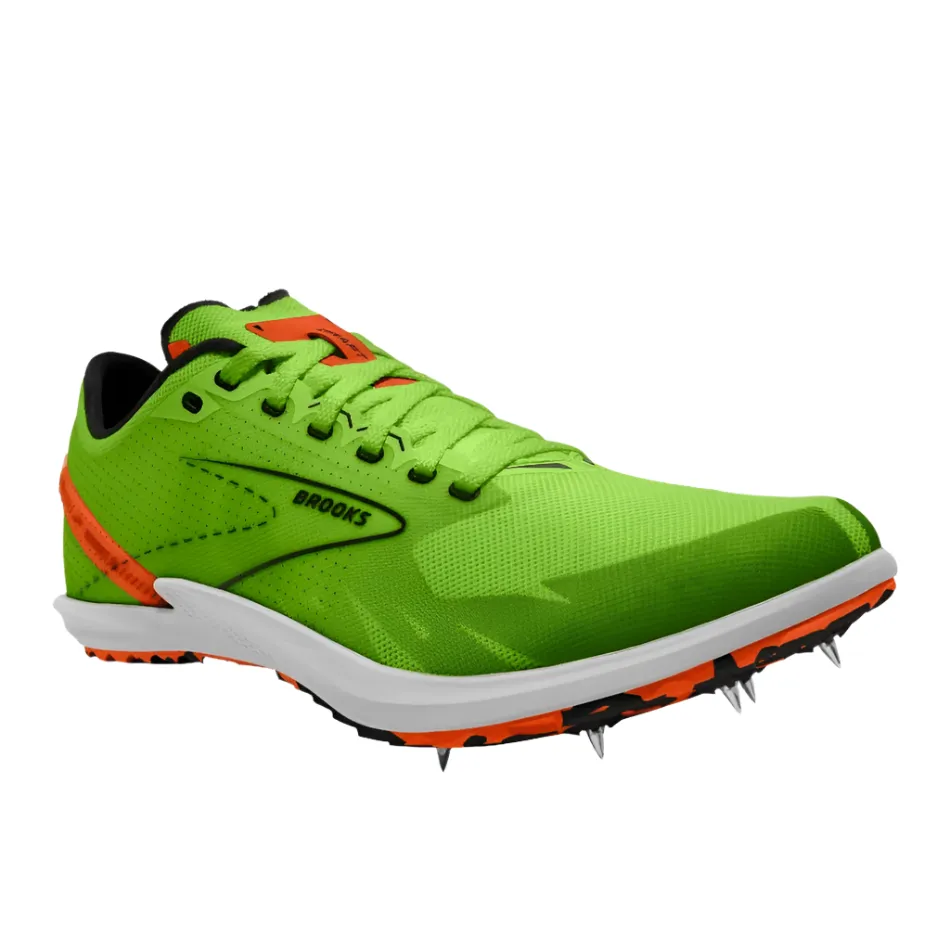 Brooks Unisex Draft XC Running Shoes Green Gecko/Red Orange/White AW24 brushed - finish - design shoes Neutral Stride Adaptor