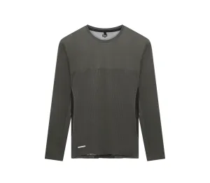 Men's Long Sleeve Hot Weather T | Black/Forest Grey Simple Look Fun and Comfortable