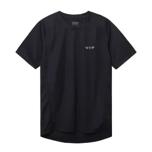 Volt and Fast Men's FLASH Running Jersey V2 Small Logo-Black Chic Accessory LowProfile