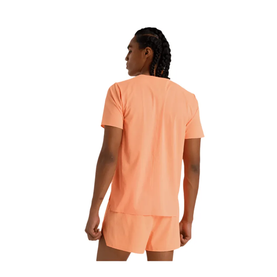 New Balance Men's Race Day Ultralight Short Sleeved T-Shirt in Hot Mango SS25 Everyday apparel