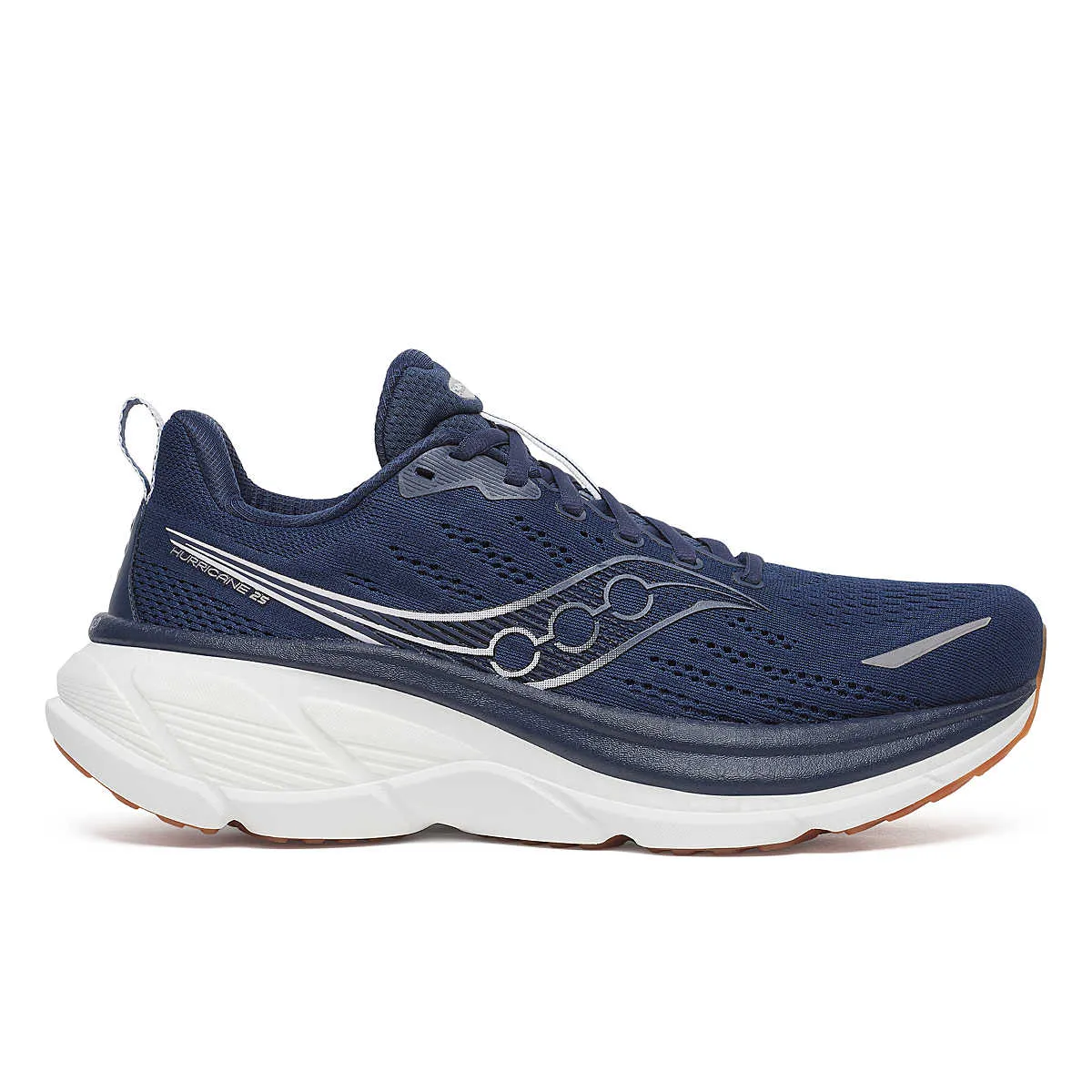 Saucony | Hurricane 25 | Men's | Navy/Cloud Knit Fabric Construction tempo - run shoes