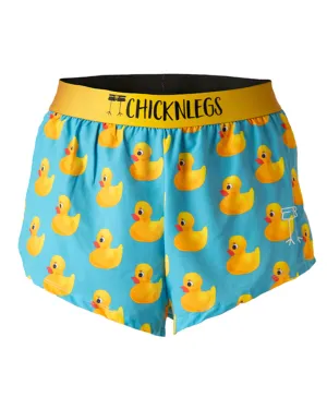 Fun Colors Men's Rubber Ducky 2" Split Shorts