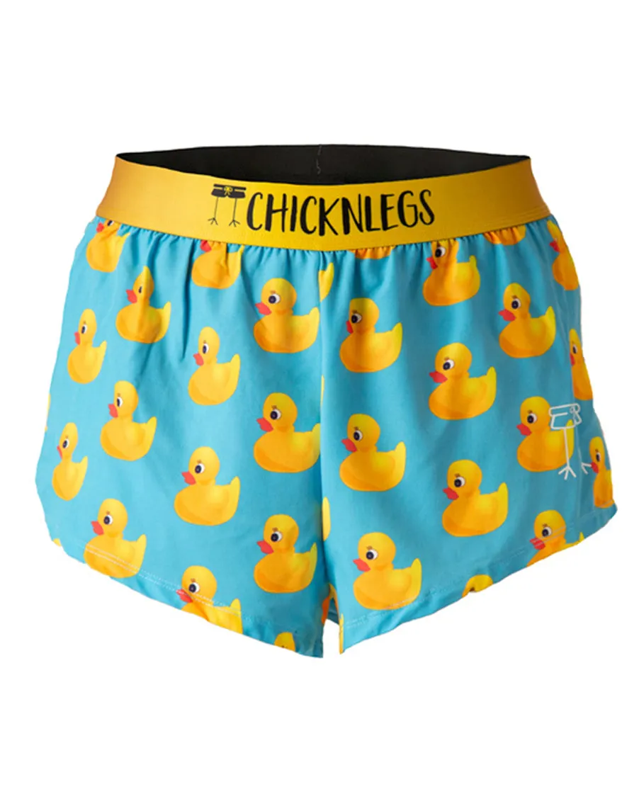 Fun Colors Men's Rubber Ducky 2" Split Shorts
