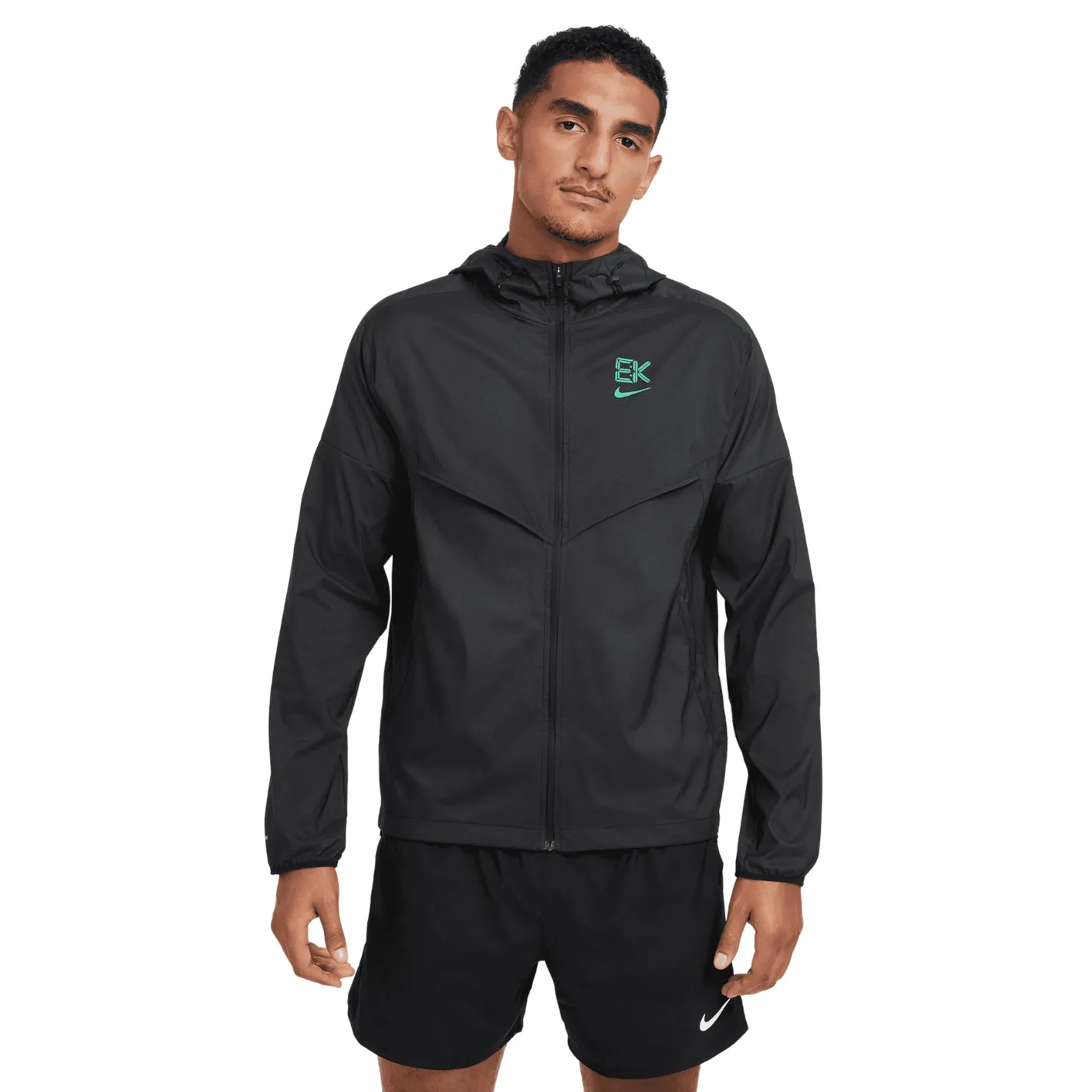 Nike Men's Dri-FIT Kipchoge Windrunner Jacket Black / Stadium Green Compressed Packaging Performance Optimized Fit