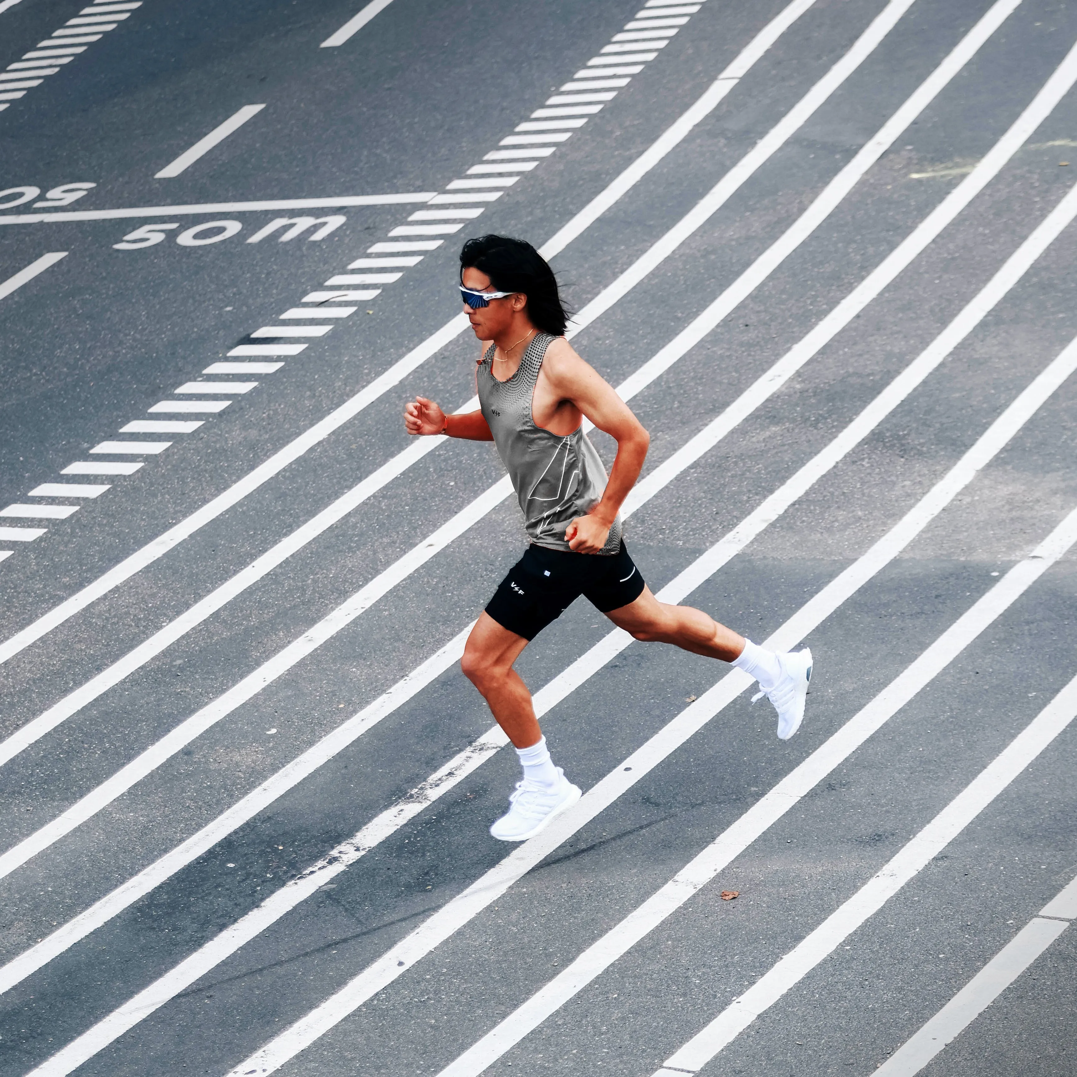 Volt and Fast FAST Tank - Grey/White Street Fest Clean Cut