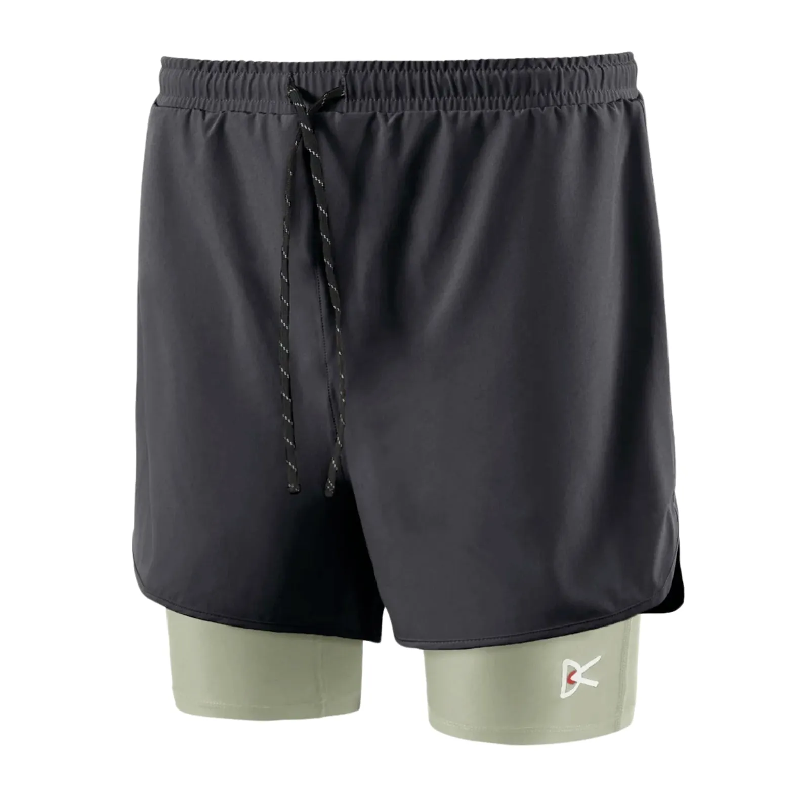 Eco - friendly khaki shorts Men's Layered Pocketed Trail Shorts Black / Ash