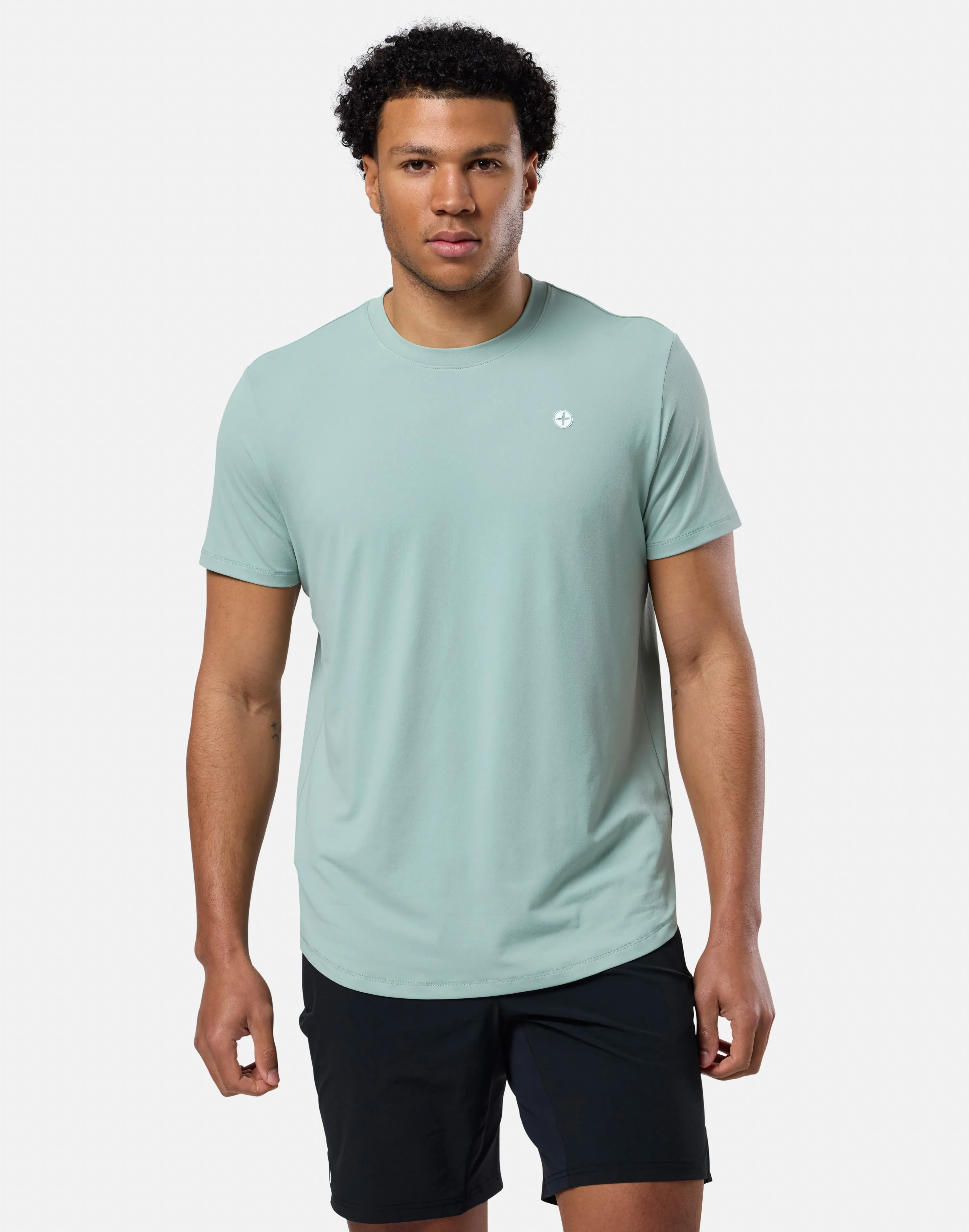 Gym   Coffee Tee (Mens) - Summer Green Fade Resistant Coating Minimalist Aesthetic