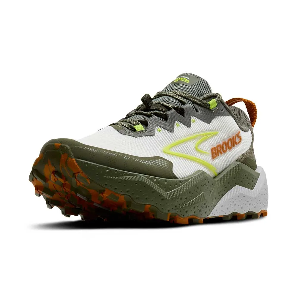 interval training trail shoes Secure lacing system M Caldera 8 (D) - Dusty Olive/Lime/Oyster
