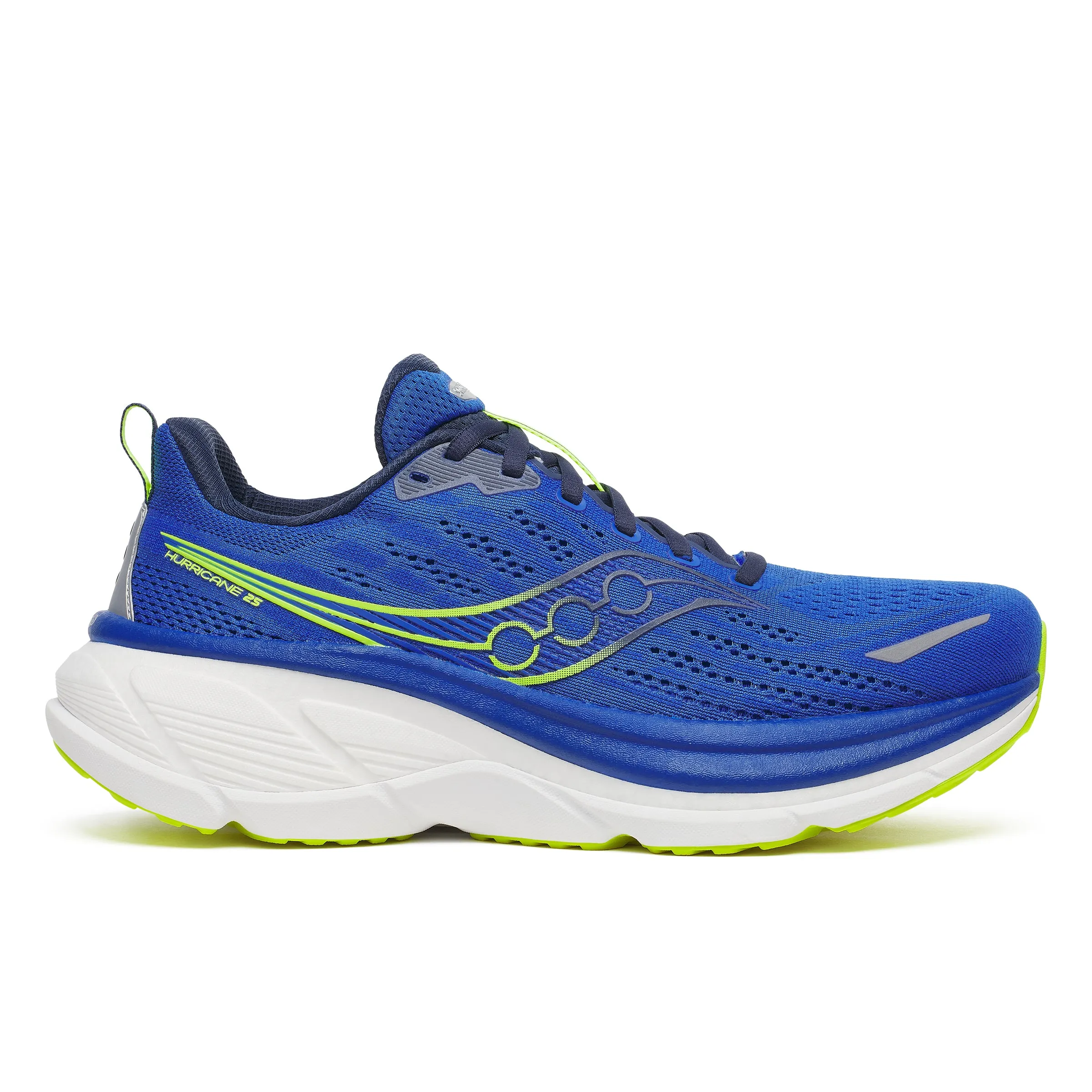 Men's Hurricane 25 (286 - Lapis/Citron) running on asphalt shoes Easy - entry
