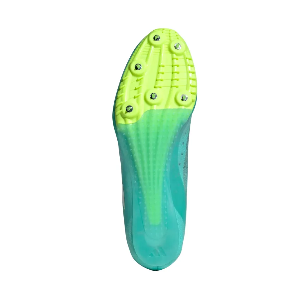Hydrophilic bright shoes Adidas Unisex Sprintstar Track Spikes in Flash Aqua/Cloud White/Lucid Lemon AW25