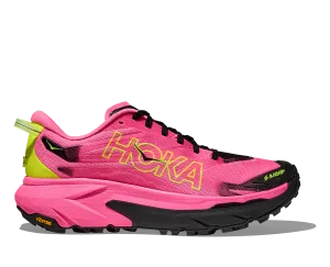 Men's Mafate 5 (NNR - Neon Rose/Black) wide fit trail shoes Supportive Heel Cup