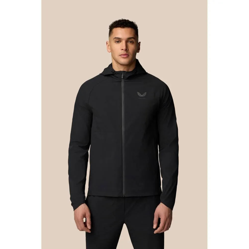 Castore Windbreaker Jacket (Men's) - Black Outdoor Shield