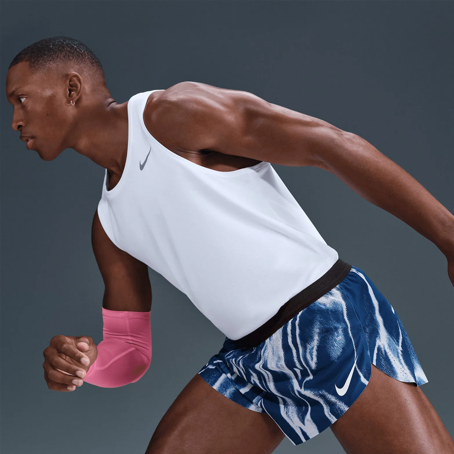 Weekend Outing Men's Dri-FIT AeroSwift ADV 2 Inch Running Shorts Coastal Blue / White