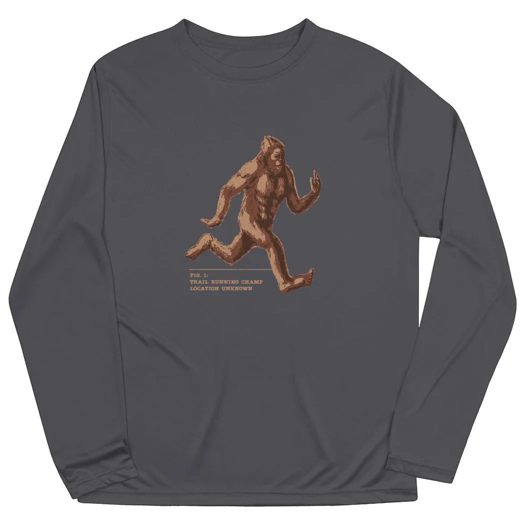 Everyday Casual Fashion and Comfort Men's Running Long Sleeve Performance Tee - Trail Running Champ