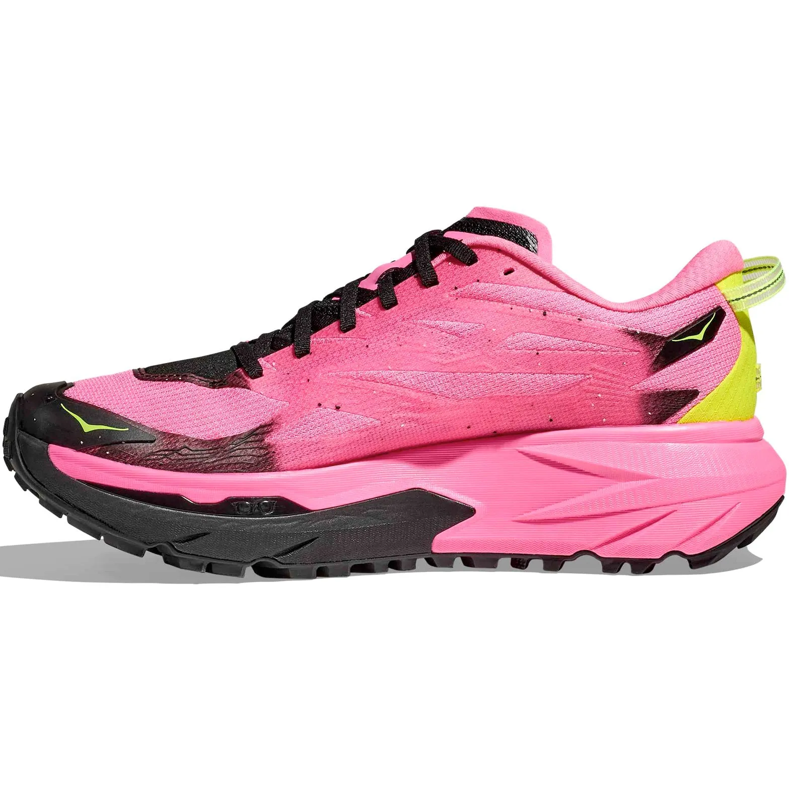 Men's Mafate 5 Trail Running Shoes Neon Rose / Black lifestyle running shoes Shock absorption tech