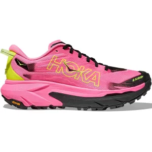 Men's Mafate 5 Trail Running Shoes Neon Rose / Black Torsional Rigidity Chassis Tear Resistant Upper