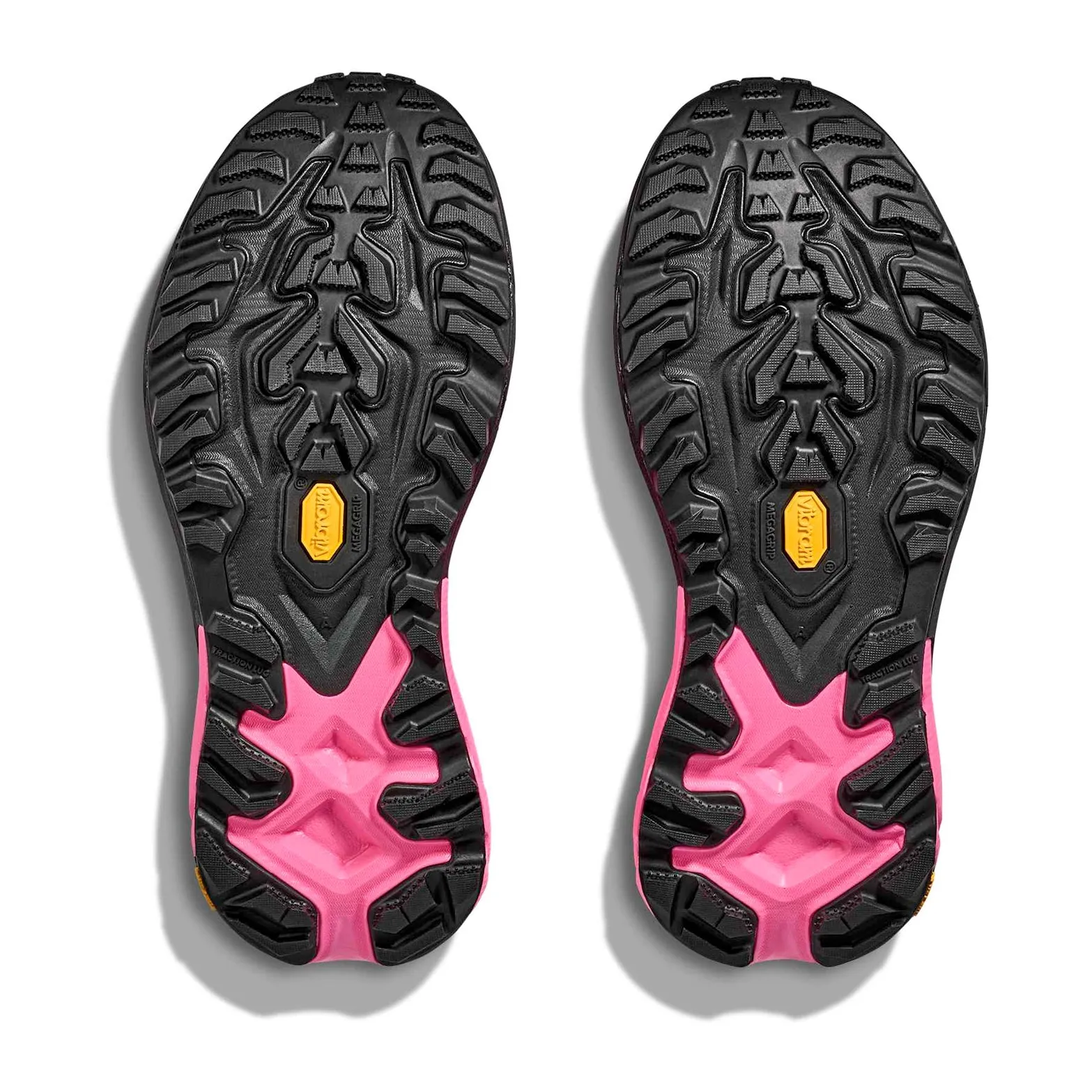 Men's Mafate 5 Trail Running Shoes Neon Rose / Black Durable Abrasion Guard Ergonomic Heel Cup