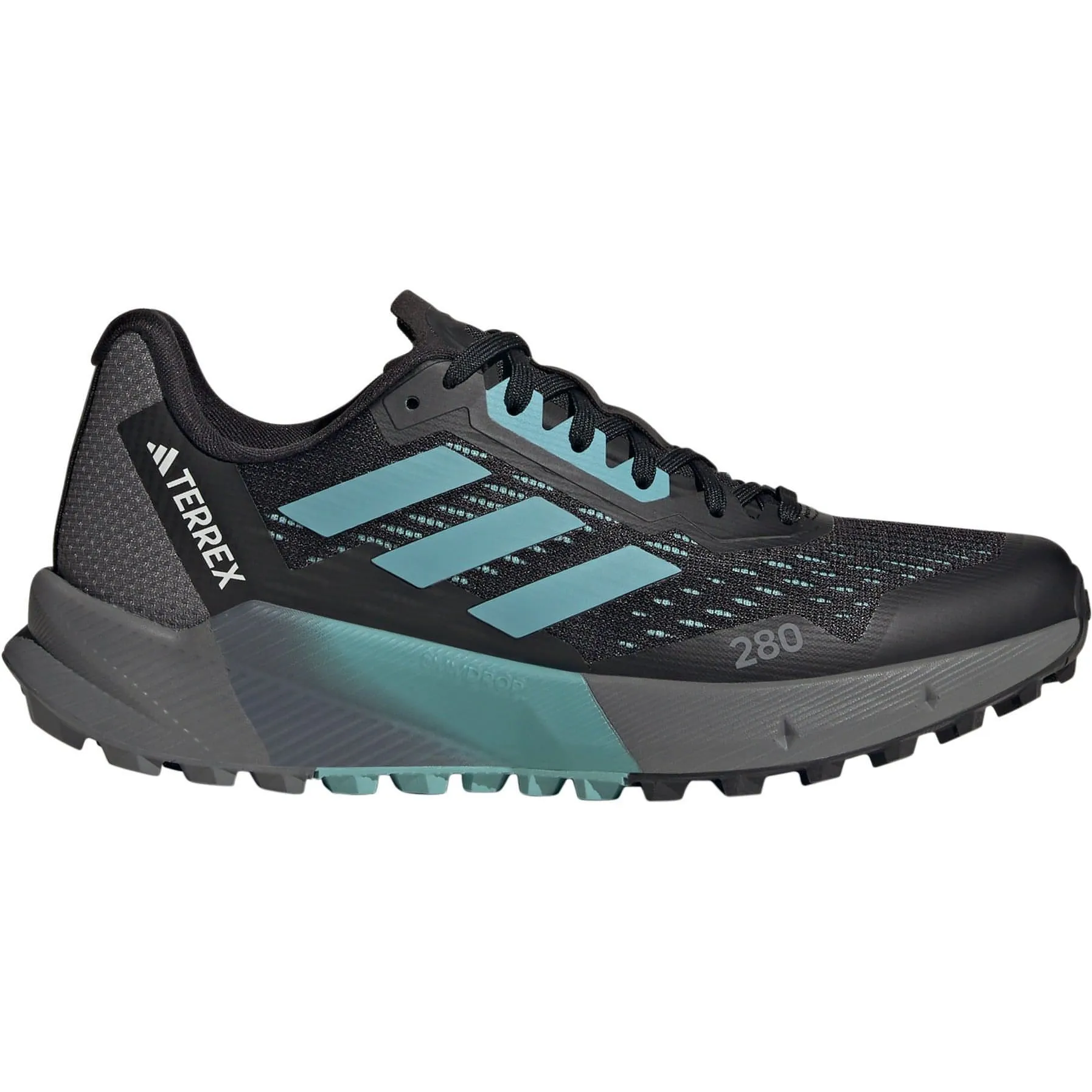 Debris Release Grooves adidas Terrex Agravic Flow 2.0 Womens Running Shoes - Black