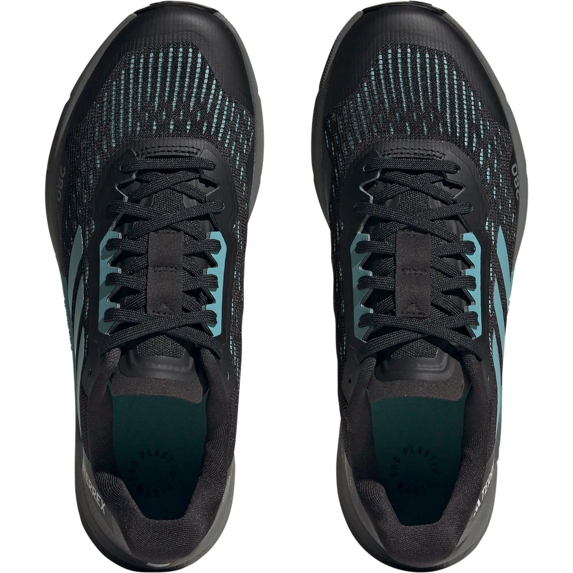 Contoured Footbed Geometry adidas Terrex Agravic Flow 2.0 Womens Running Shoes - Black