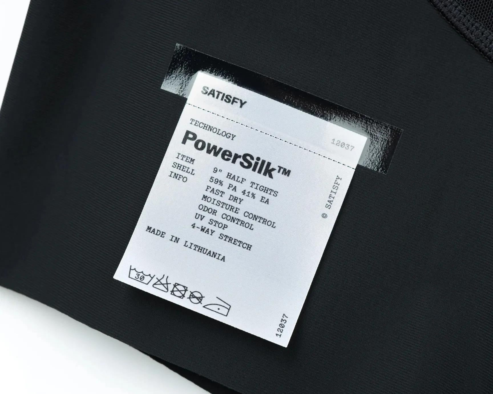 day trip Abrasion Resistant Surface PowerSilk Evo 9 Inch Half Tights Black