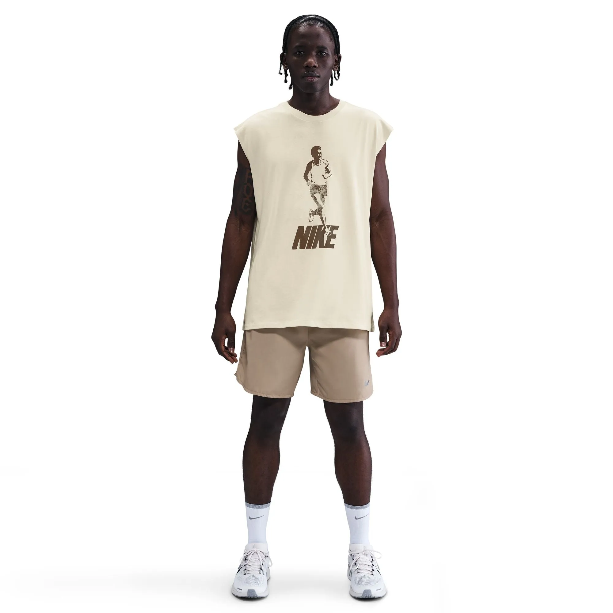 Weather Ready Men's Sleeveless Running T-Shirt (113 - Coconut Milk)