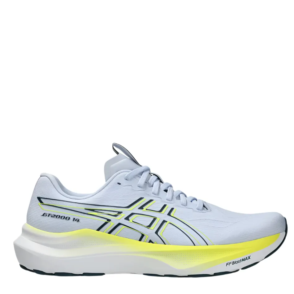 joint flexibility running shoe improvement ASICS Men's GT-2000 v14 Running Shoes in Blue Fade/Tranquil Teal AW25