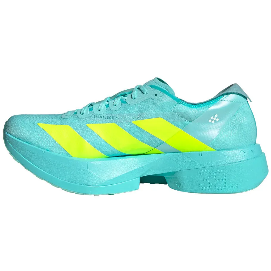 Mens's Adizero Adios Pro 4 Running Shoes Flash Aqua / Lucid Lemon / Mint Ton custom - designed shoes