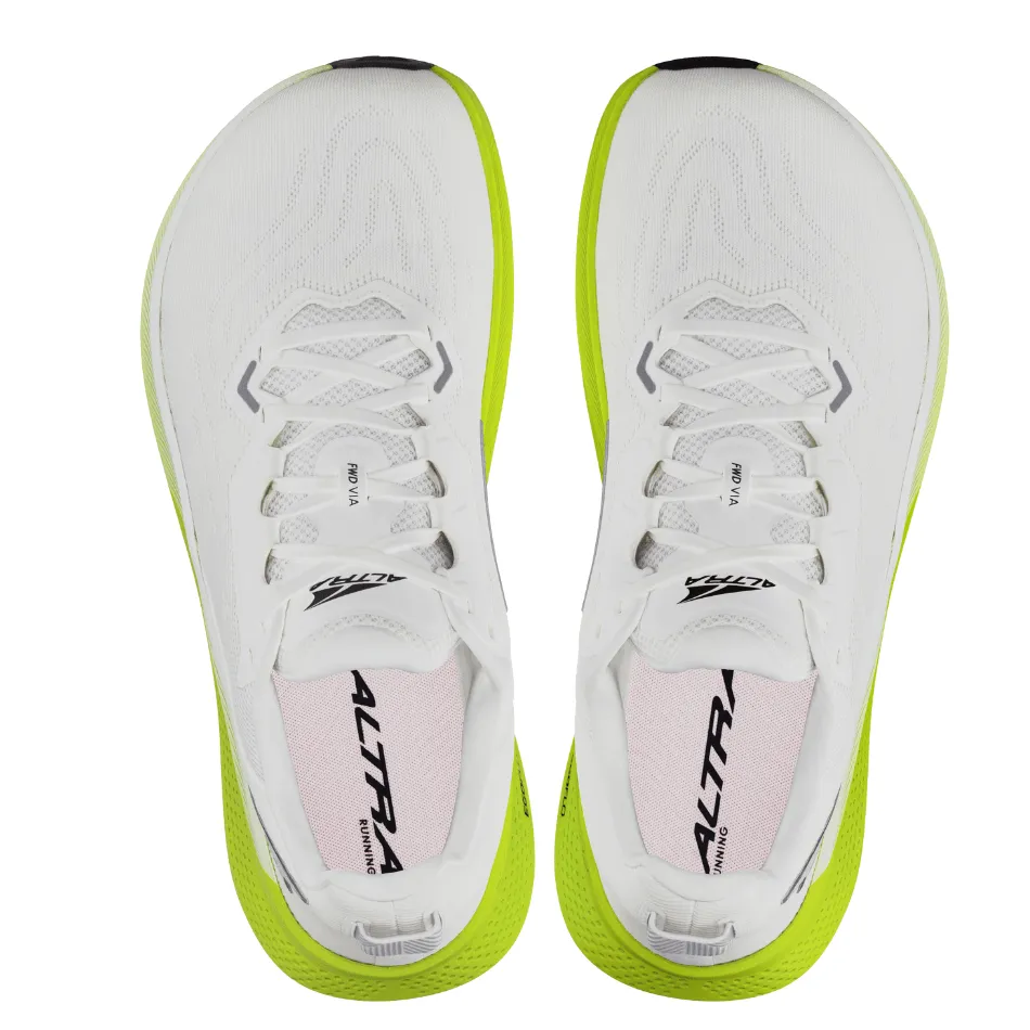 Altra Men's FWD Via Running Shoes in White/Lime AW25 Walk Comfort Thermal Adaptive Foam