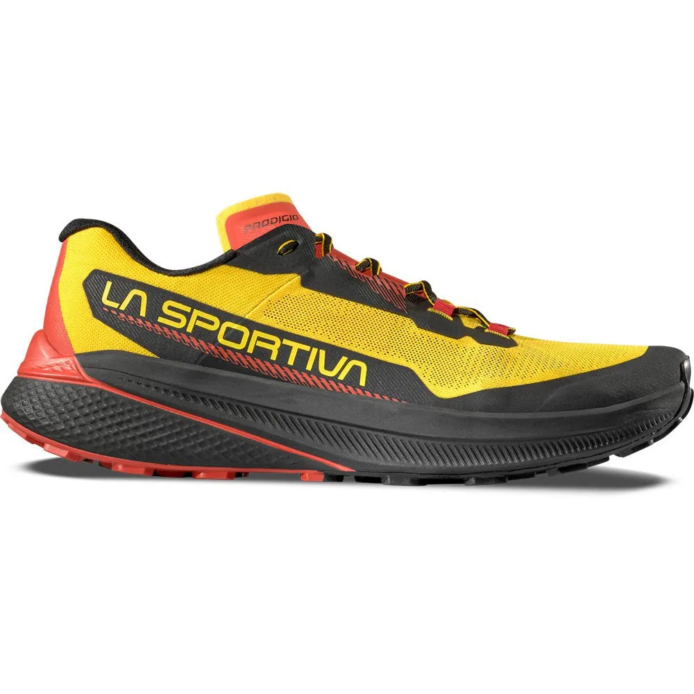 La Sportiva Men's Prodigio Trail Running Shoes Yellow / Black wet ground trail shoes Pronation Control
