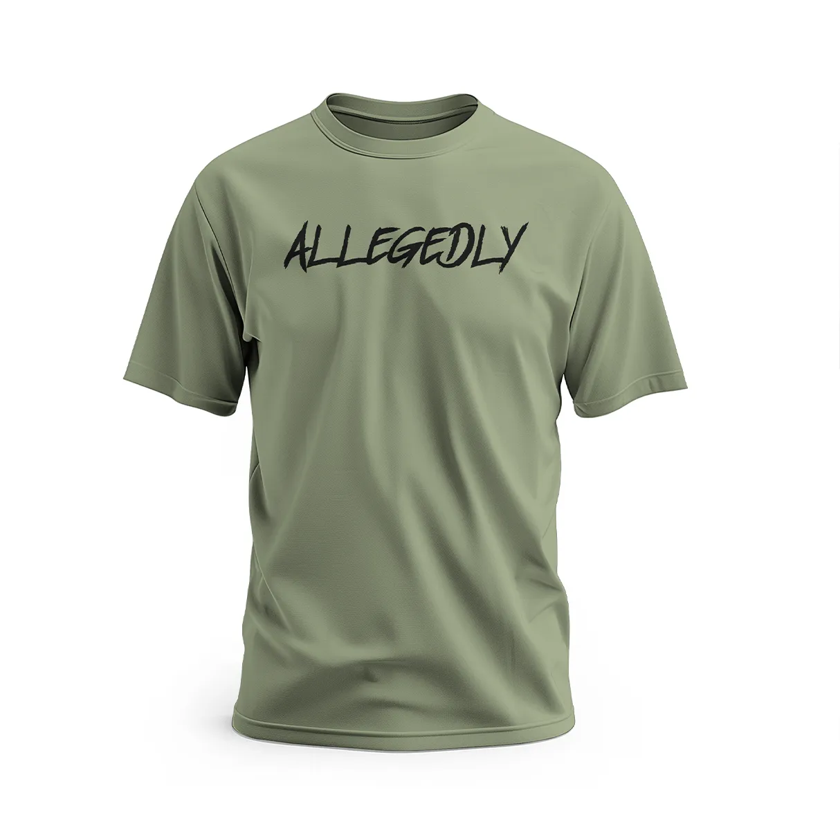 Allegedly Army Green Short Sleeve T-Shirt Perfect Comfort