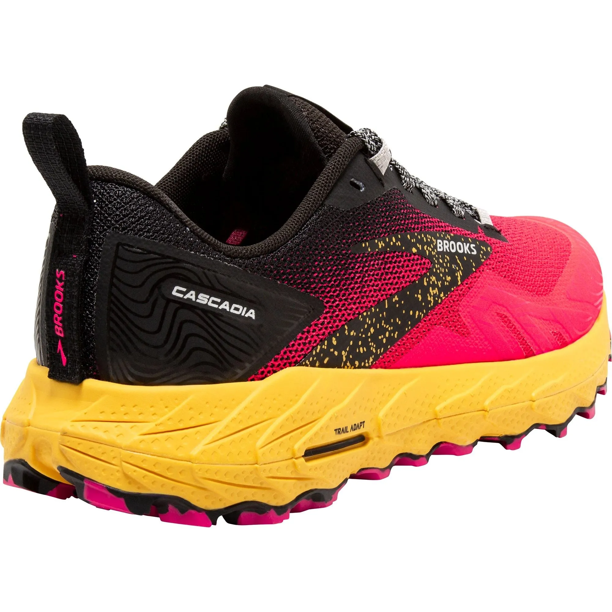 Brooks Cascadia 17 Womens Trail Running Shoes - Pink Eva Midsole Abrasion Resistant Welding