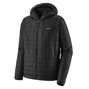 Patagonia Men's Nano Puff Hoody Black suitable for individual sports water - resistant